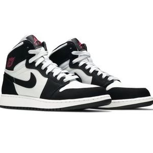 Air Jordan 1 Retro High GS 'Pure Platinum Black Pink'